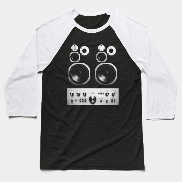 Hifi face Baseball T-Shirt by bulografik